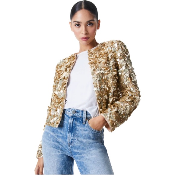 Alice + Olivia Jackets & Blazers - Alice + Olivia KIDMAN EMBELLISHED BOXY JACKET